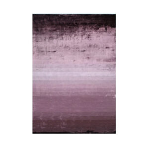 Tapis en laine tuftée dégradé violet avec effet ombré du pourpre foncé au mauve clair, texture luxueuse et surface veloutée.
