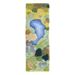 Tapis de couloir mousse vert personnalisé
