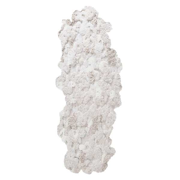 Tapis mousse blanc personnalisé de forme organique