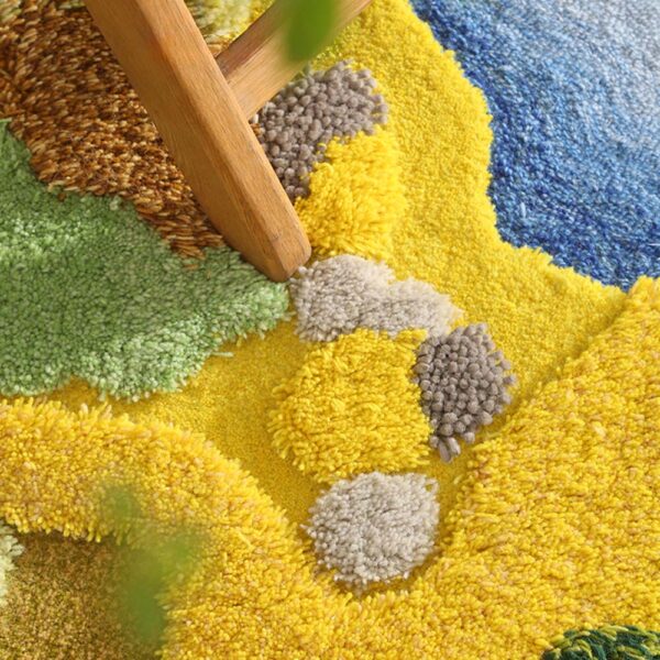 Tapis mousse rond vert personnalisé – Image 4