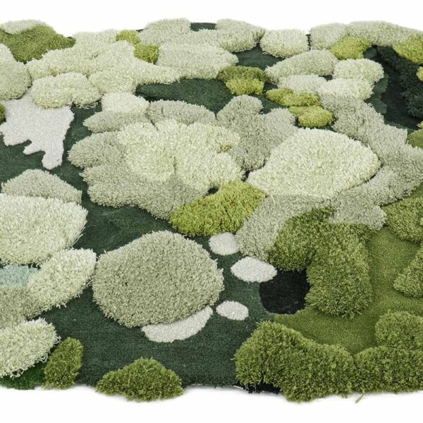 Tapis mousse ovale vert botanique personnalisé – Image 3