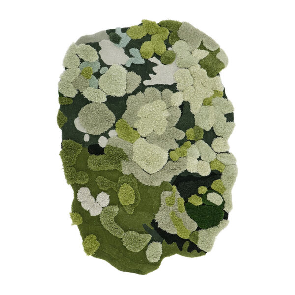 Tapis mousse ovale vert botanique personnalisé