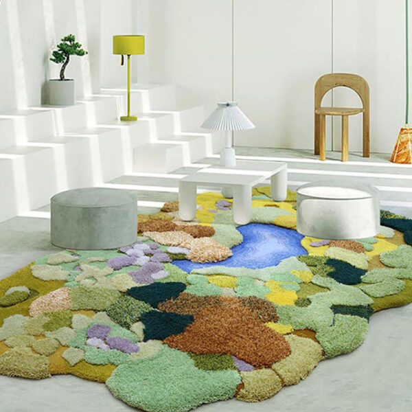 Tapis mousse ovale personnalisé vert – Image 5