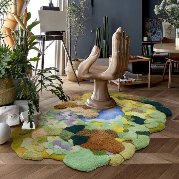 Tapis mousse ovale personnalisé vert – Image 6
