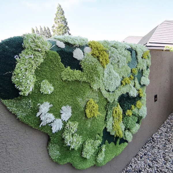 Tapis mousse rond vert forêt personnalisé – Image 3