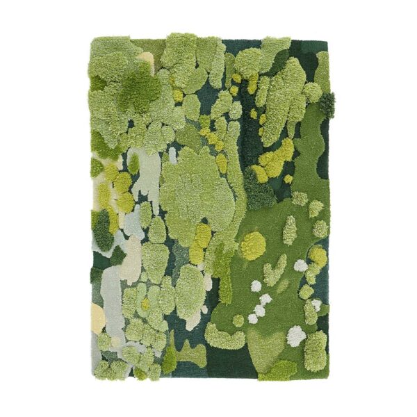 Tapis mousse rectangulaire vert forêt personnalisé