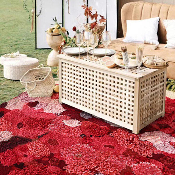 Tapis mousse rouge rond personnalisé – Image 6