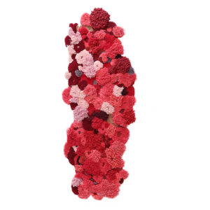 Tapis mousse rouge personnalisé de forme organique