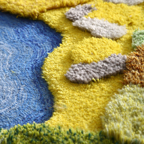 Tapis mousse personnalisé vert de forme organique – Image 2