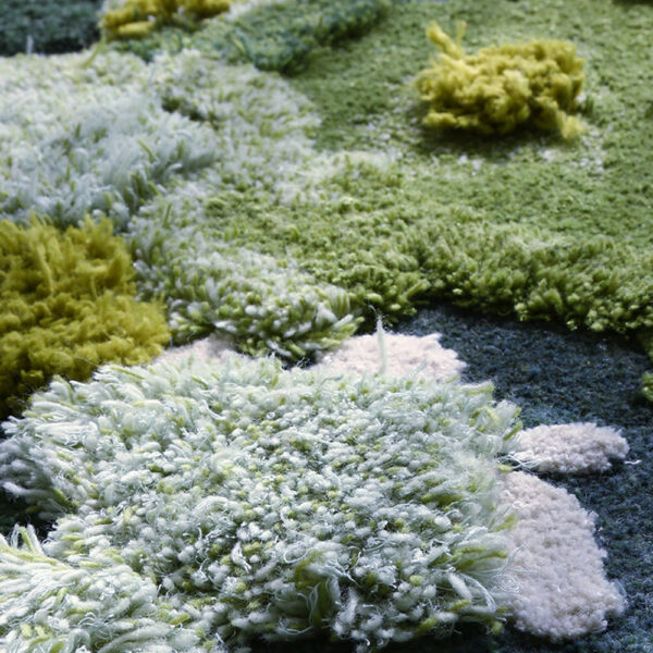 Tapis mousse rond vert forêt personnalisé – Image 2