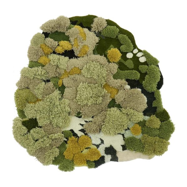 Tapis mousse vert alpin personnalisé