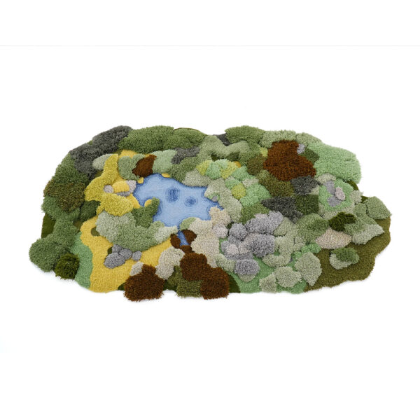 tapis mousse vert personnalisé forêt et lagon – Image 2