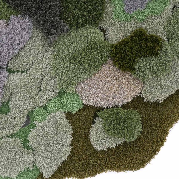 tapis mousse vert personnalisé forêt et lagon – Image 3