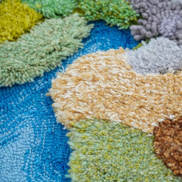 Tapis mousse vert personnalisé prairie et lac – Image 2