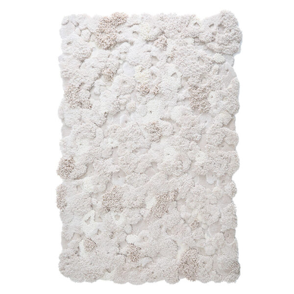 Tapis mousse blanc rectangulaire personnalisé