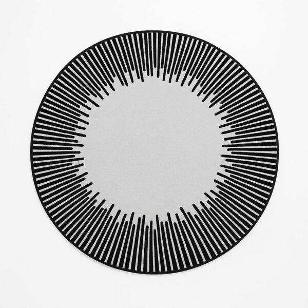 Tapis touffeté rond sur mesure 2,4 mètres